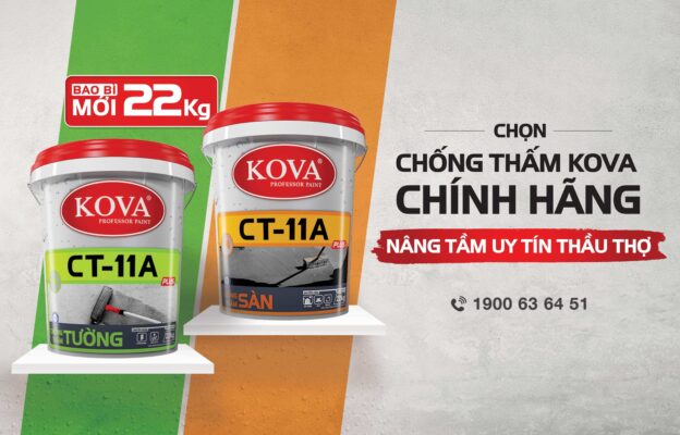 chống thấm ngược bằng sơn Kova