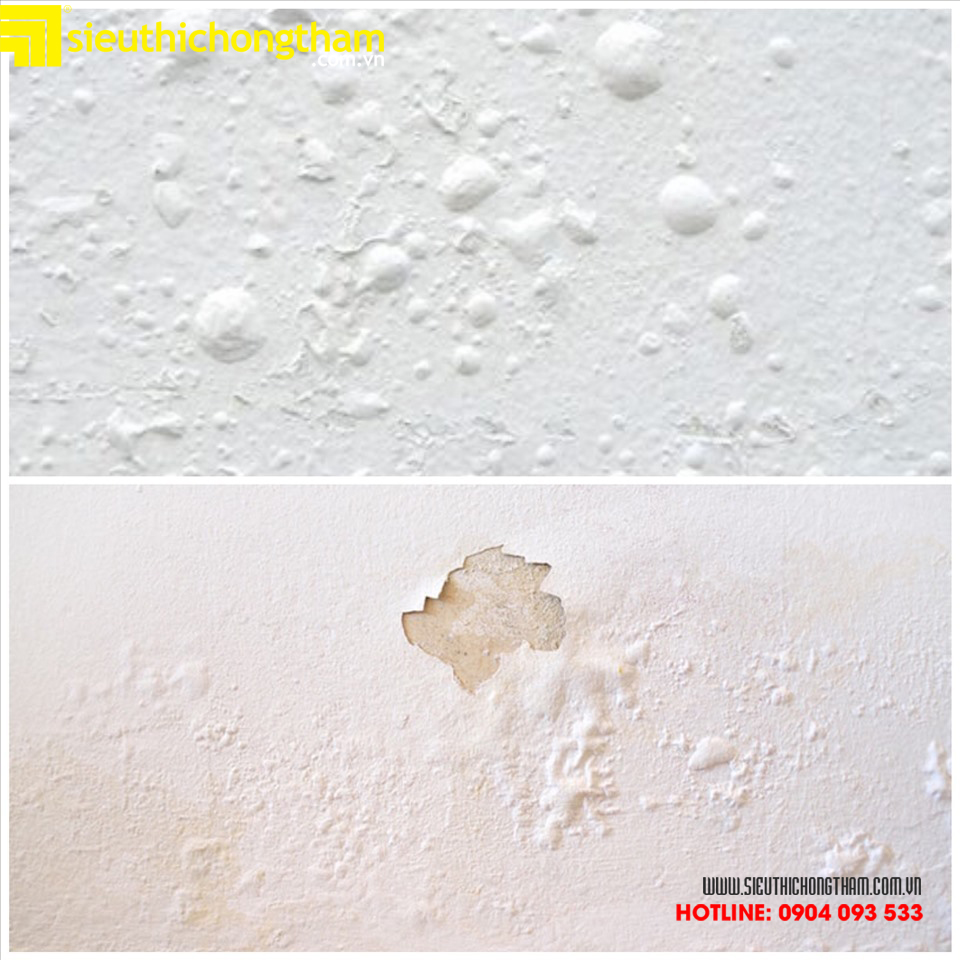 Bề mặt chống thấm PU bị phồng rộp bong tróc do vệ sinh kém