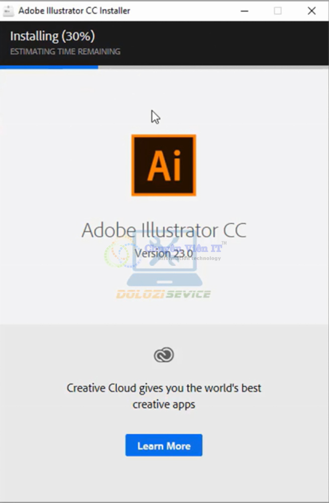 Chờ hoàn tất cài đặt.