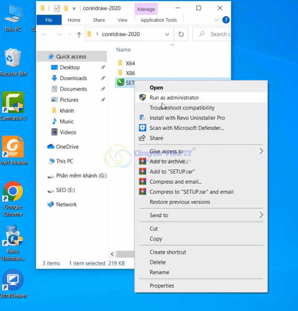 Run as administration