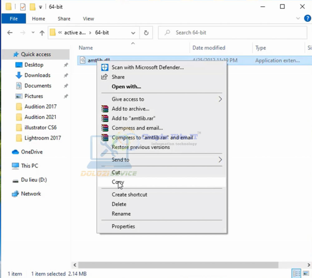 Coppy thư mục rack