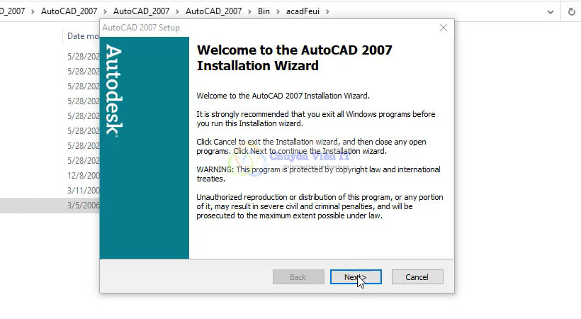 cách cài autocad 2007 trên win 10