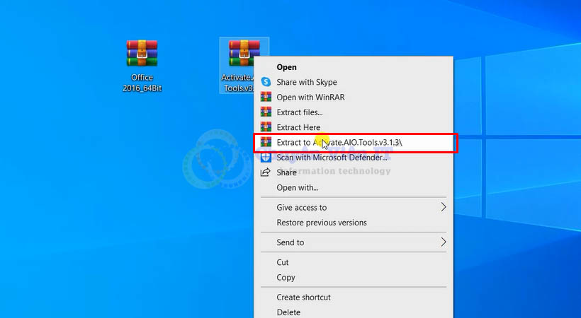 Giải nén File kích hoạt