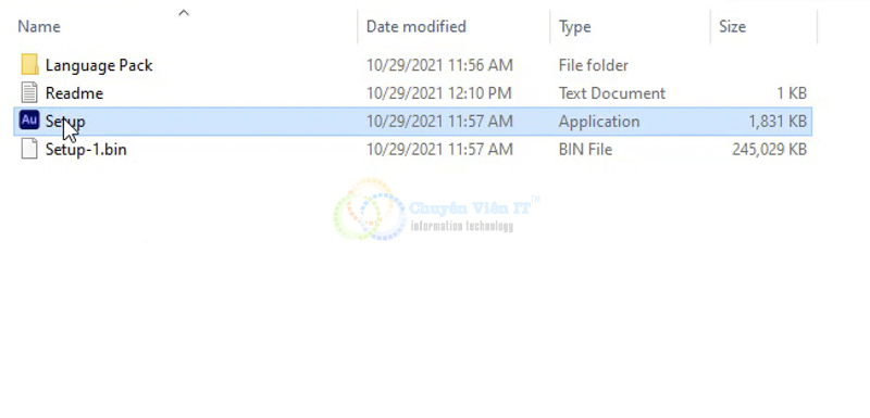 Chạy File Setup để tiến hành cài đặt phần mềm