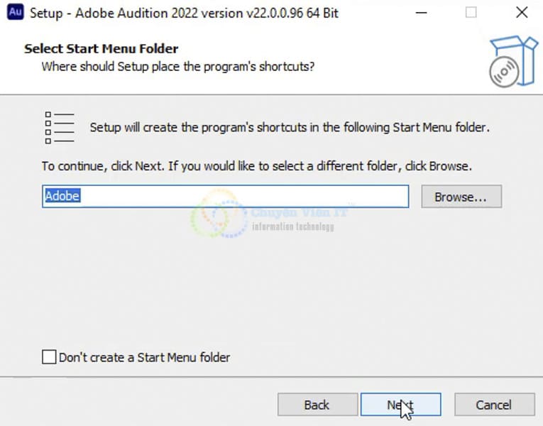 Tiếp tục nhấn Next