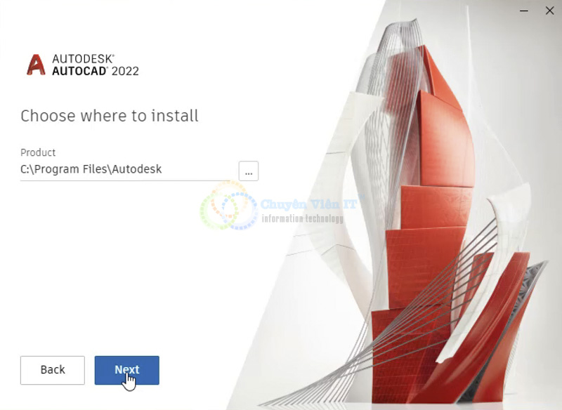 Để mặc định sau đó chọn Next 